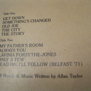 ALLAN TAYLOR - THE AMERICAN ALBUM LP - Nr MINT A1/B1 UK