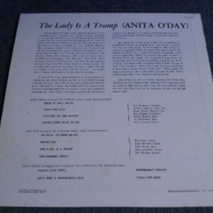 ANITA O'DAY - THE LADY IS A TRAMP LP - Nr MINT MONO JAPANESE PRESS  JAZZ