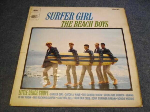 THE BEACH BOYS - SURFER GIRL LP - VG UK STEREO  BRIAN WILSON