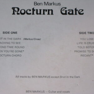 BEN MARKUS - NOCTURN GATE LP - Nr MINT UK