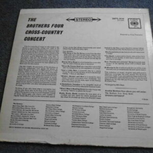 THE BROTHERS FOUR - CROSS COUNTRY CONCERT LP - Nr MINT UK  FOLK
