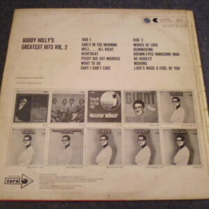 BUDDY HOLLY'S GREATEST HITS Volume Two LP - EXC/VG+ UK STEREO  ROCK n ROLL