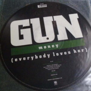 GUN - MONEY Picture Disc 12" - Nr MINT UK ROCK METAL