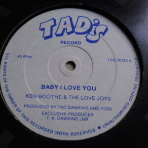 KEN BOOTHE & THE LOVE JOYS - BABY I LOVE YOU 12" - EXC+ REGGAE DUB ROOTS