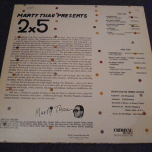 MARTY THAU PRESENTS 2x5 LP - Nr MINT A1/B1 UK  NEW WAVE GARAGE FLESHTONES