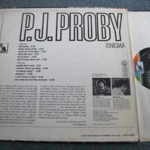 PJ PROBY - ENIGMA LP - Nr MINT  ROCK POP