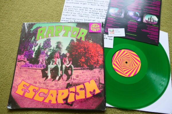 RAPTOR - ESCAPISM Green Vinyl LP - MINT 2019 PSYCHEDELIC GARAGE ROCK
