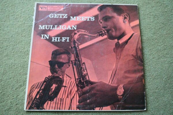 STAN GETZ - GERRY MULLIGAN - GETZ MEETS MULLIGAN IN HI-FI LP - EXC+ 1957  JAZZ