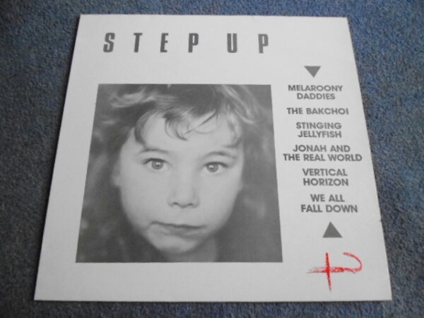 VARIOUS - STEP UP LP - Nr MINT INDIE ROCK 1987 THE BAKCHOI VERTICAL HORIZON