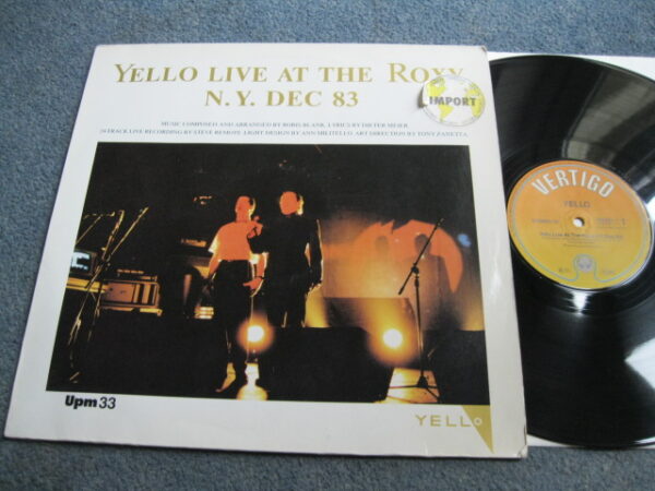 YELLO - LIVE AT THE ROXY LP - Nr MINT  INDIE DANCE ELECTRONICA