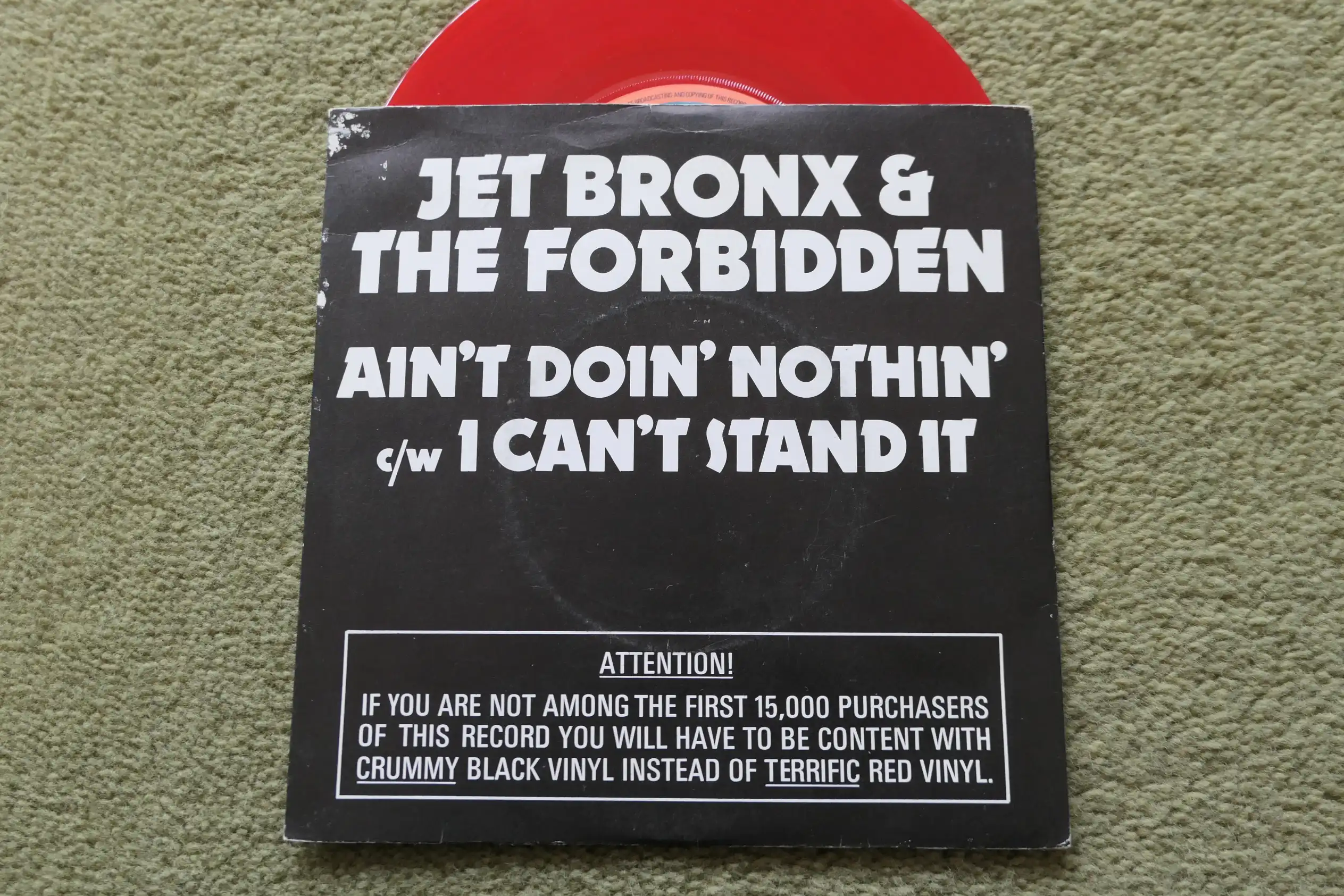 Jet_Bronx_and_The_Forbidden_Aint_Doin_Nothin_red_7_vinyl_record