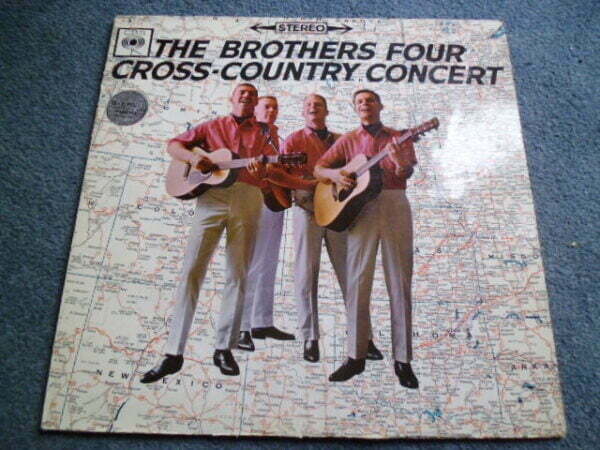 THE BROTHERS FOUR - CROSS COUNTRY CONCERT LP - Nr MINT UK  FOLK