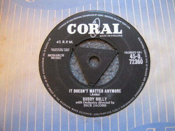 BUDDY HOLLY - IT DOESN'T MATTER ANYMORE 7" - EXC+ ORIG ROCK 'n' ROLL