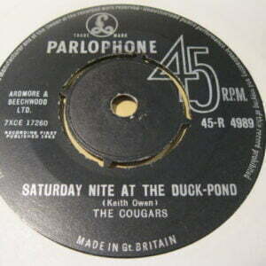THE COUGARS - SATURDAY NITE AT THE DUCK-POND 7" - EXC ORIG 1963