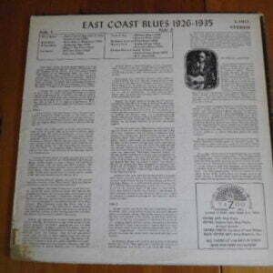 VARIOUS - EAST COAST BLUES 1926-1935 LP - EXC+  RARE COUNTRY BLUES