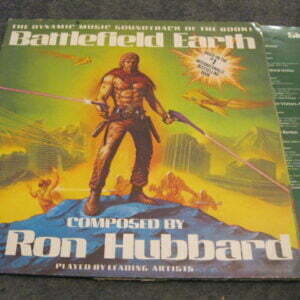 L RON HUBBARD - BATTLEFIELD EARTH soundtrack LP - EXC+ SPACE JAZZ SCIENTOLOGY