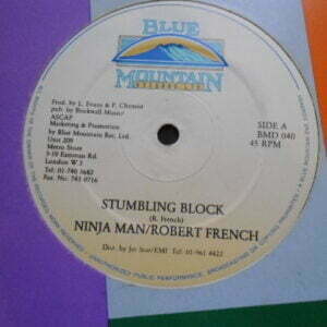 NINJA MAN / ROBERT FRENCH - STUMBLING BLOCK 12" - EXC+ UK REGGAE DANCEHALL