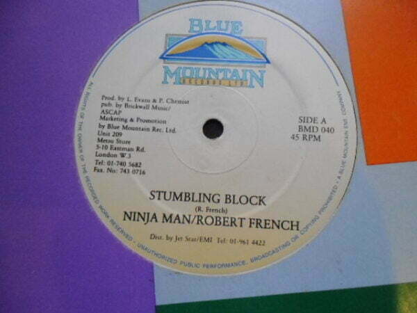 NINJA MAN / ROBERT FRENCH - STUMBLING BLOCK 12" - EXC+ UK REGGAE DANCEHALL