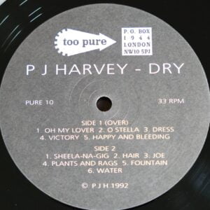 PJ HARVEY - DRY LP - Nr MINT/EXC+ A2/B2 UK ORIG  INDIE