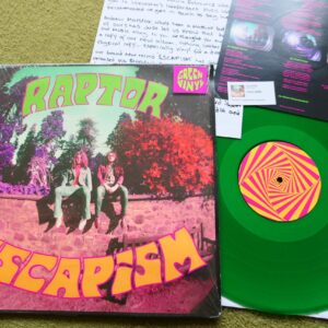 RAPTOR - ESCAPISM Green Vinyl LP - MINT 2019 PSYCHEDELIC GARAGE ROCK